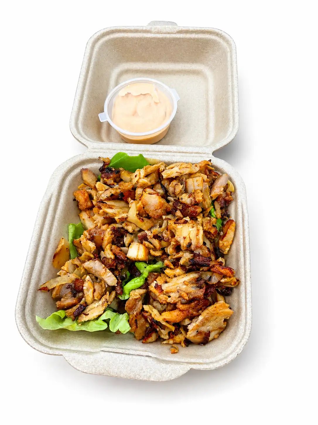 Part de pita avec sauce