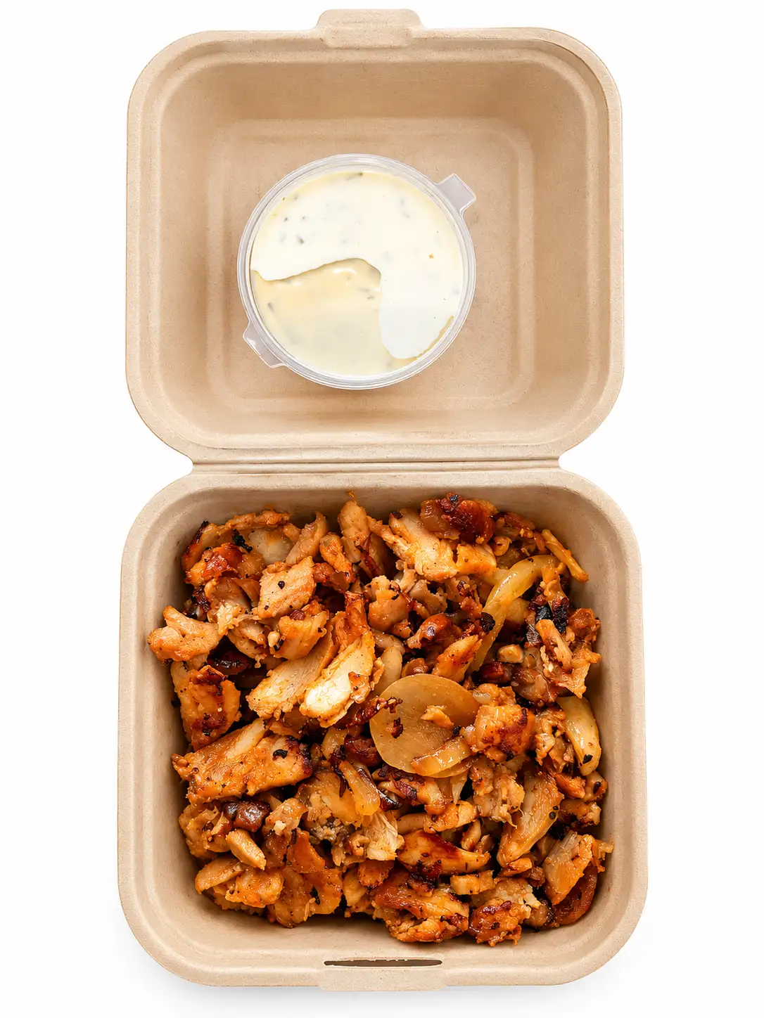 Part de pita avec sauce