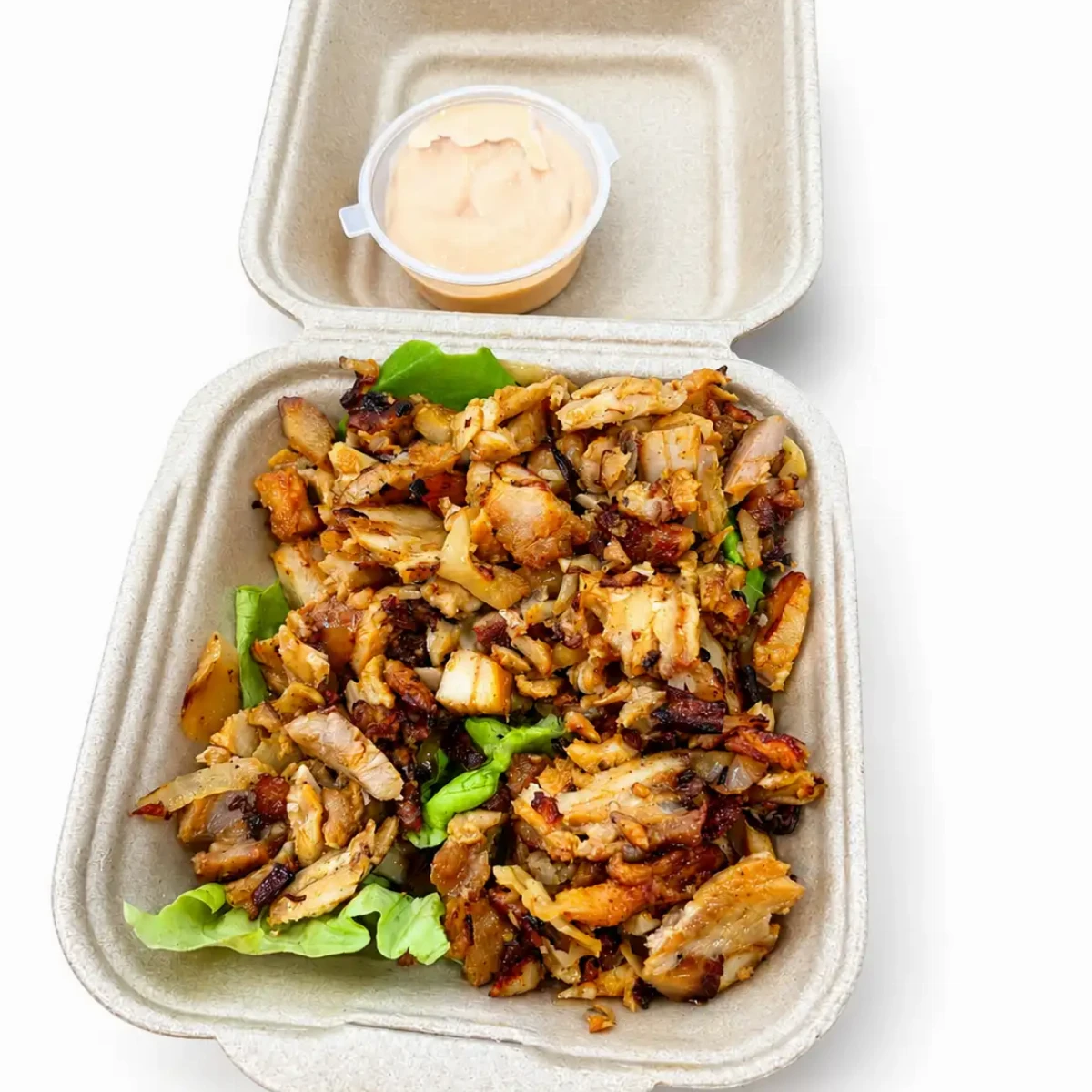 Part de pita avec sauce