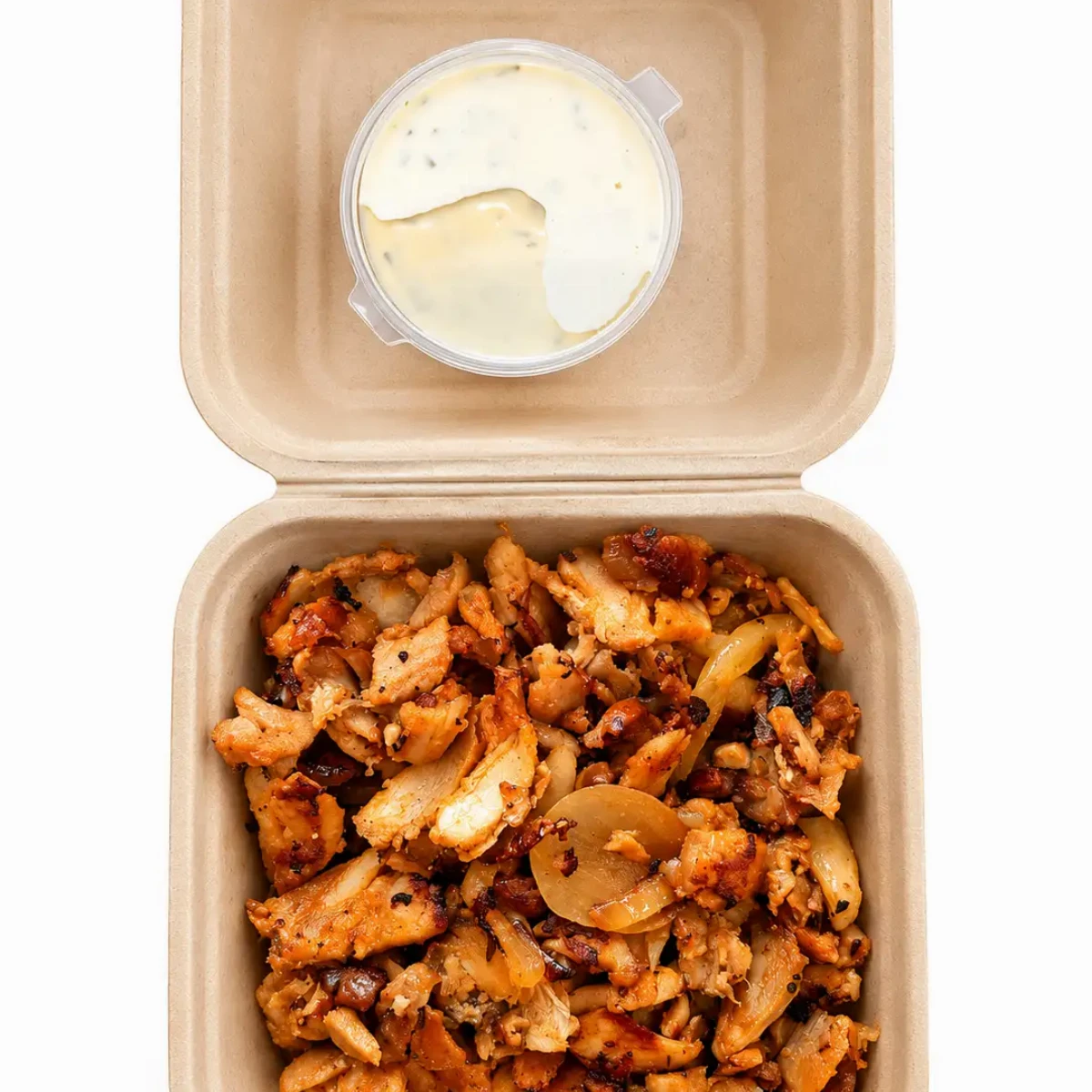 Part de pita avec sauce